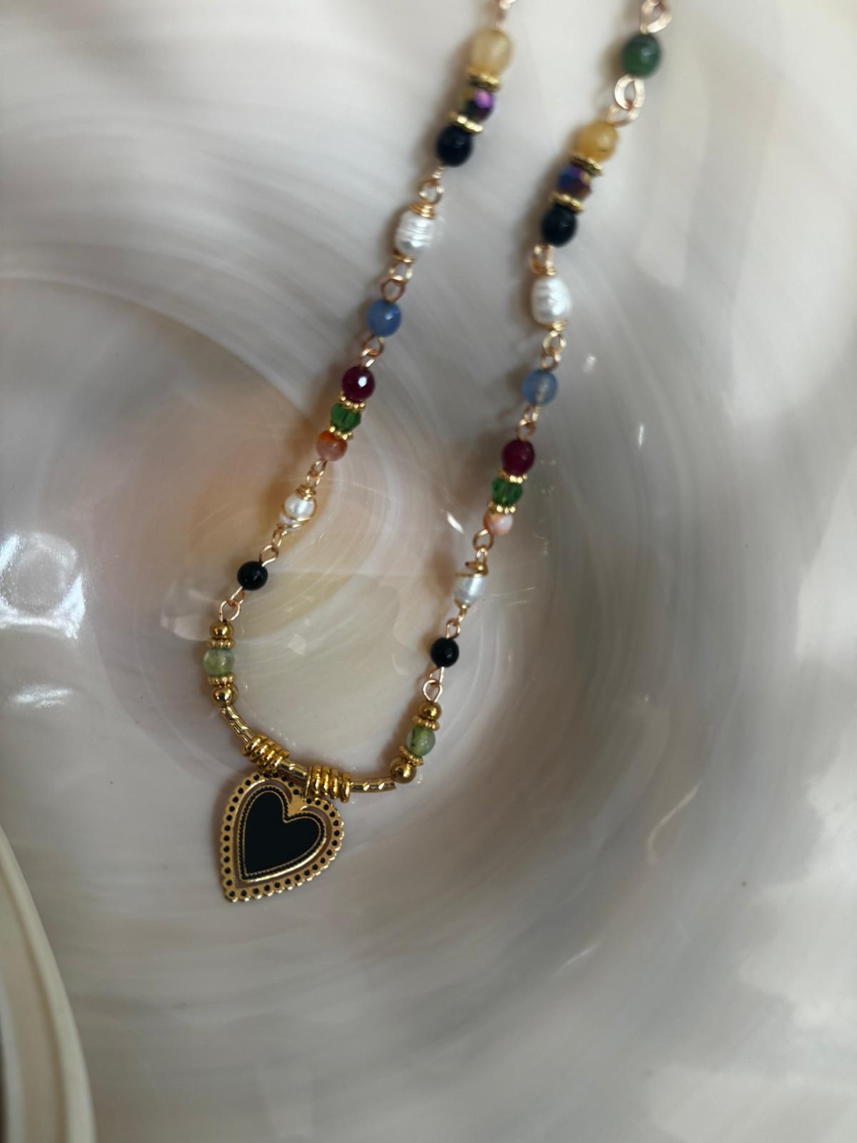 Necklace Black Heart