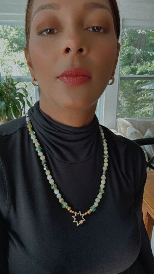 Necklace Green Star