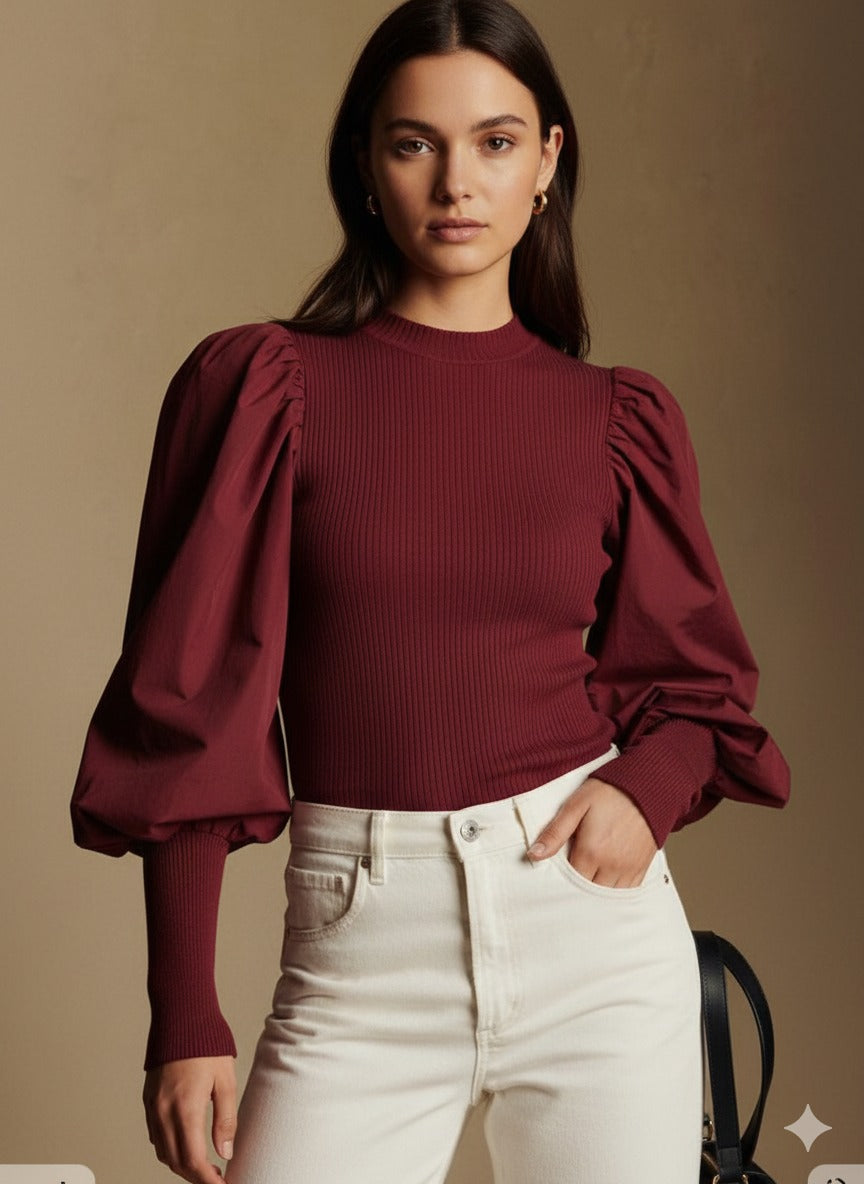 Burgundy Allure Shirt
